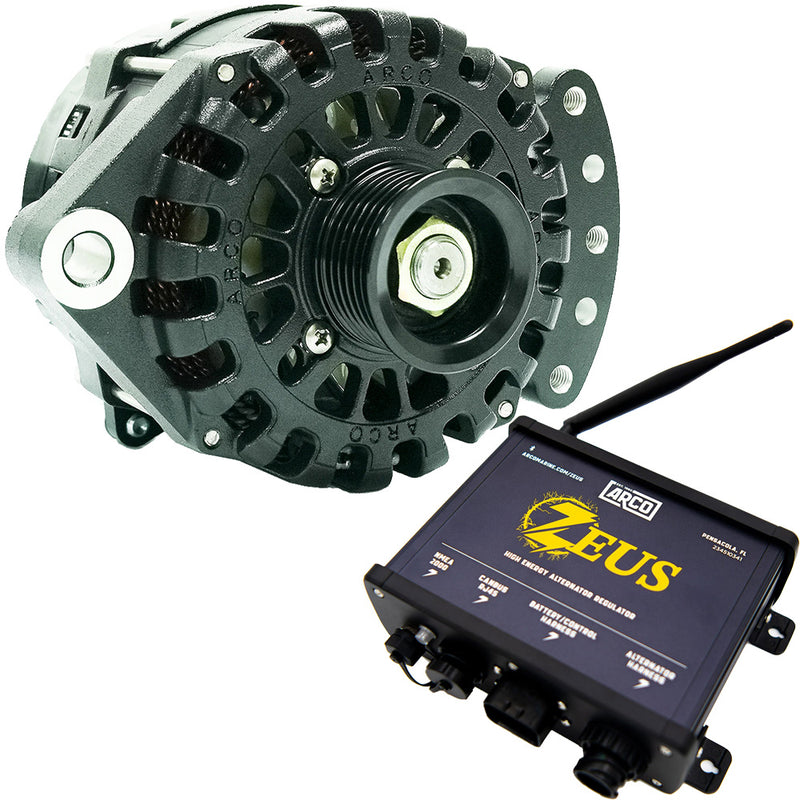 ARCO Zeus A225S 1"-2" Single Foot Alternator w/Isolated Ground, Regulator & Zeus High-Energy Alternator Regulator