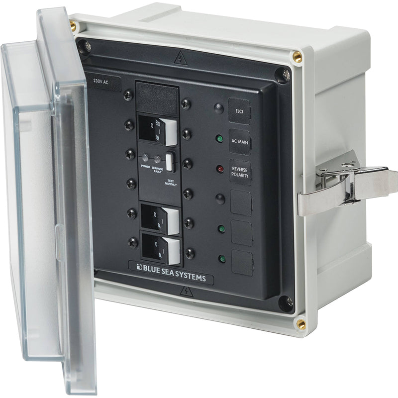 3122 - SMS Panel Enclosure w/ELCI (16A) & 2 Branch (8A) - 230V AC