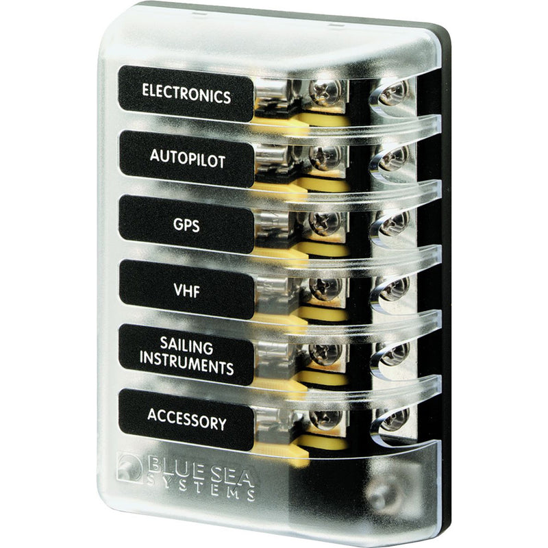 5015 ST Glass Fuse Block w/Negative Bus