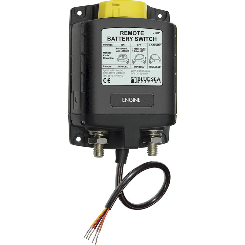 7702 ML-Series Remote Battery Switch w/Manual Control 24V DC