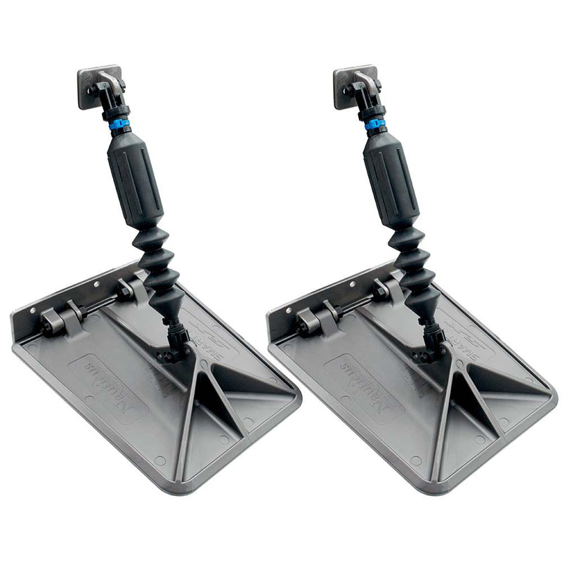Smart Tabs SX Trim Tabs by Lectrotab 9.5" x 10" f/18'-22' Boats w/80lb Actuators - 150-240HP - Gunmetal Grey