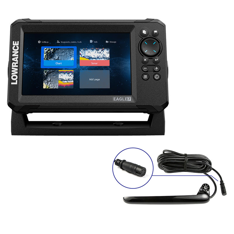 Lowrance Eagle 7 w/TripleShot Transducer & U.S. Inland Charts