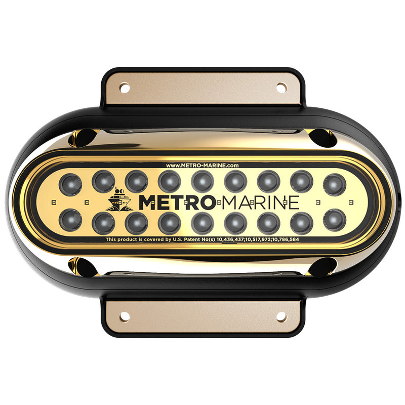 Metro Marine High-Output Elongated Surface Mount Light w/Intelligent Monochromatic LED's - Aqua, 45° Beam