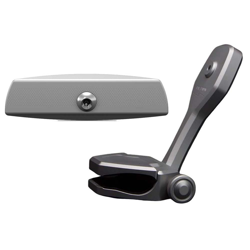 PTM Watersports Mirror/Bracket Kit w/VR-140 Elite Mirror & ZXR-361 (Titanium Grey)