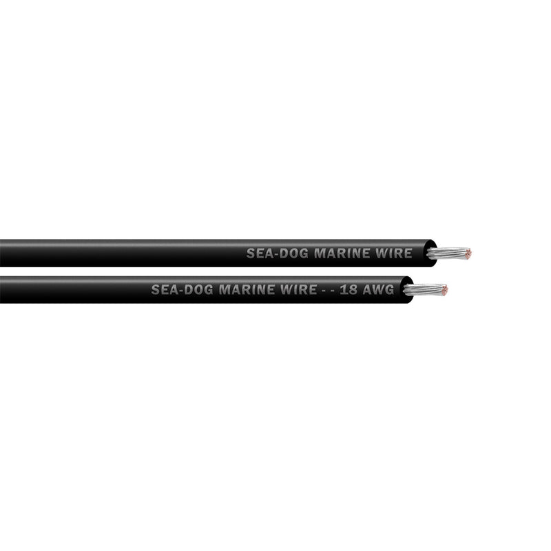 Sea-Dog 18 AWG Black Primary Wire - 500'