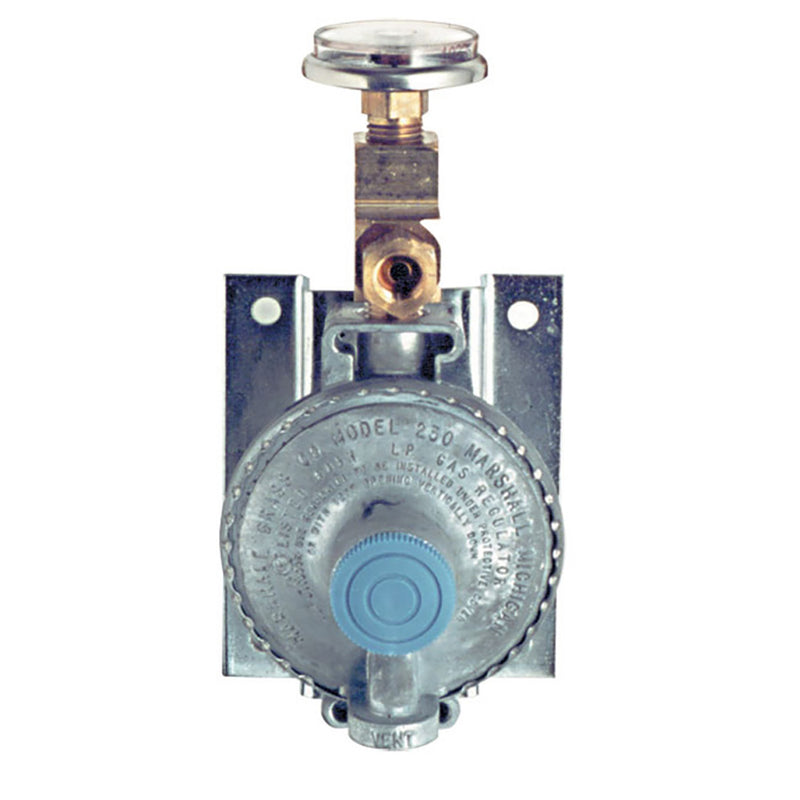 Trident Marine Single Stage Regulator w/300 PSI Pressure Gauge w/Wall Mount