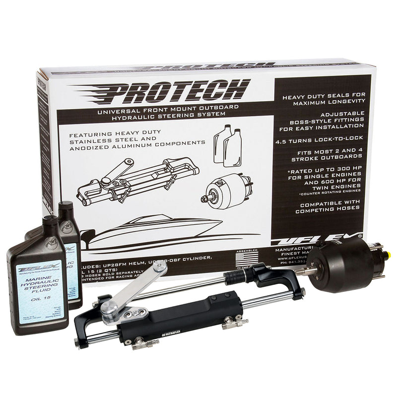 PROTECH 2.1 Front Mount OB Hydraulic System - Includes UP28 FM Helm Oil & UC128-TS/2 Cylinder - No Hoses
