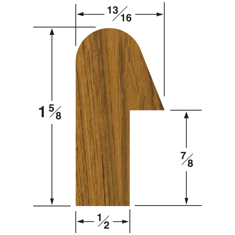 Whitecap Rail Molding - 5'