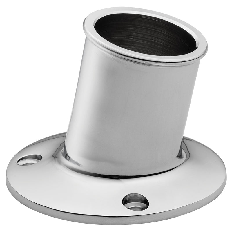 Whitecap Top-Mounted Flag Pole Socket CP/Brass - 3/4" ID