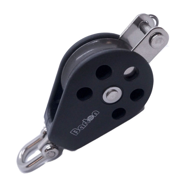 Barton Size 3 45mm Plain Bearing Pulley Block Single Swivel & Becket
