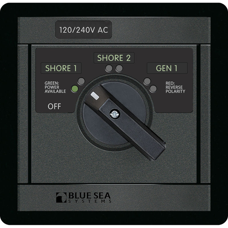Bue Sea 120/240v AC Rotary 65A Off + 3 Sources