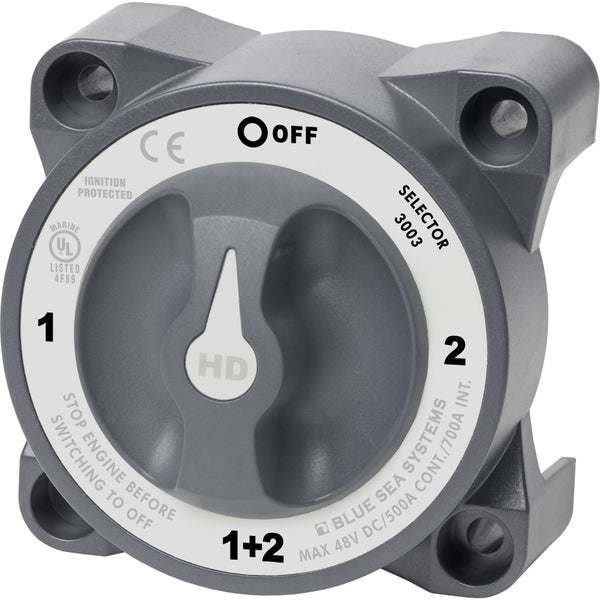 3003 HD-Series Battery Switch Selector w/Alternator Field Disconnect