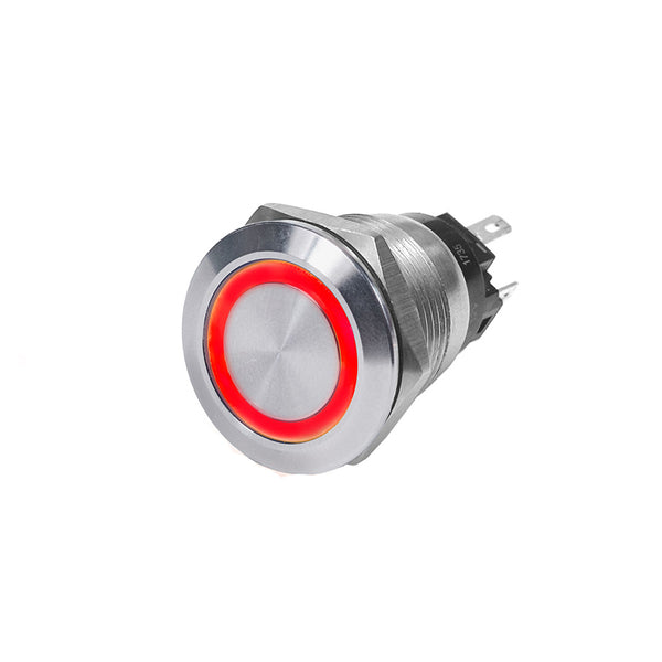 4162 SS Push Button Switch - Off-On - Red - 10A