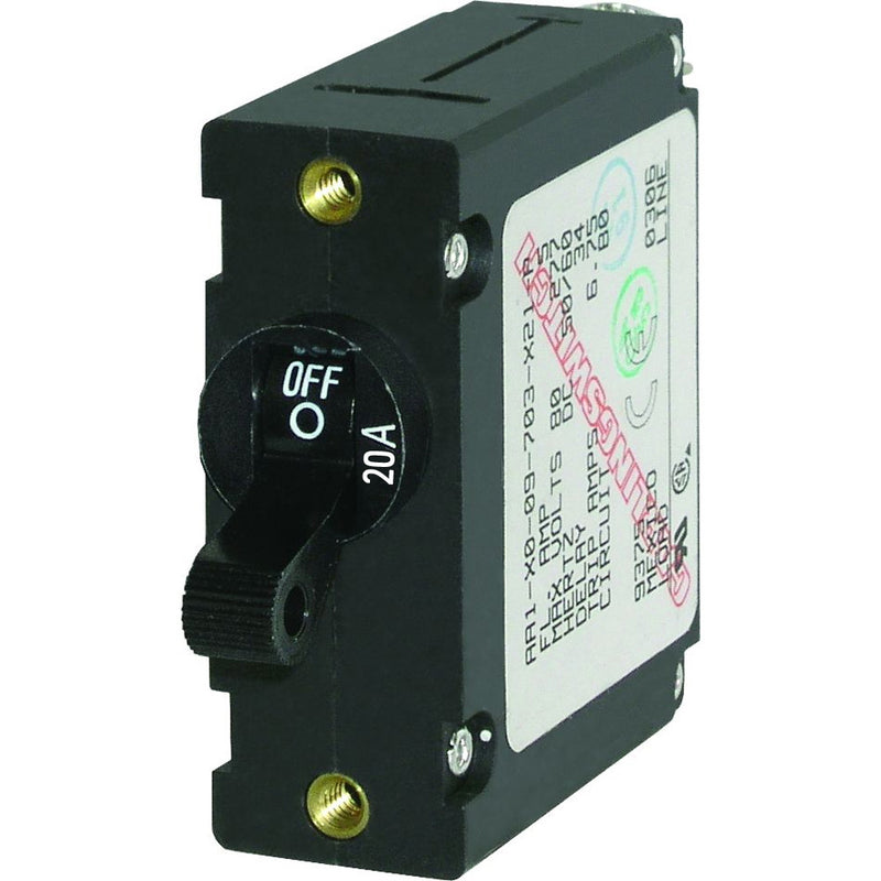 7212 AC / DC Single Pole Magnetic World Circuit Breaker  -  20 Amp