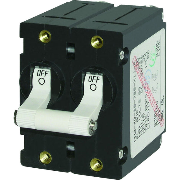 7242 A-Series Double Pole Toggle - 50AMP - White