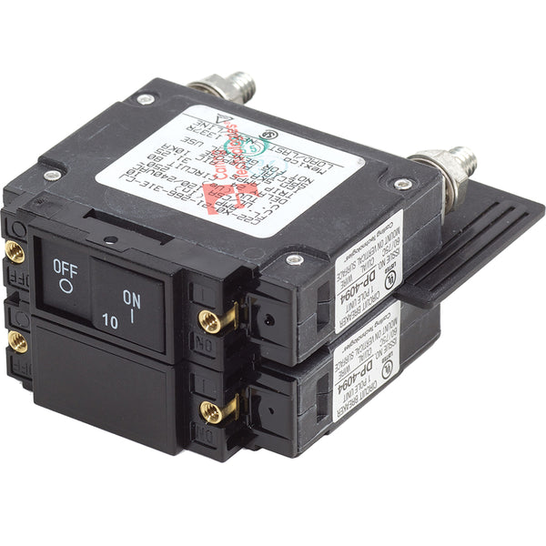 7461 UL-489 Circuit Breaker - 10A Flat Rocker