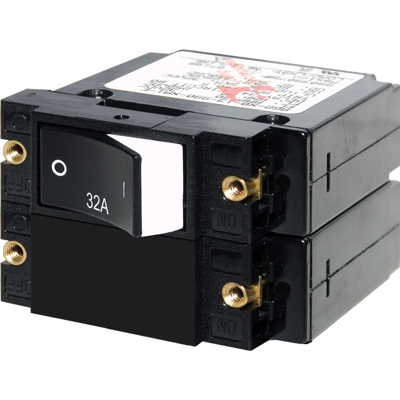 7575 A-Series Raised Rocker Circuit Breaker - Double Pole - 32A
