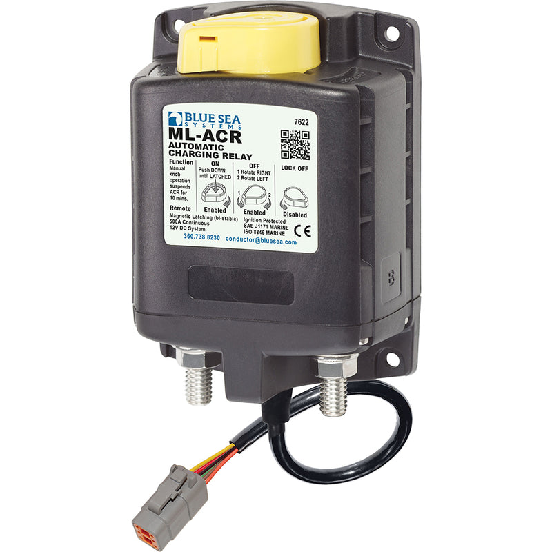 7622100 ML ACR Charging Relay 12V 500A w/Manual Control & Deutsch Connector