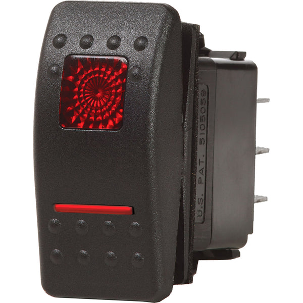 7936 Contura II Switch DPDT Black - ON-OFF-ON