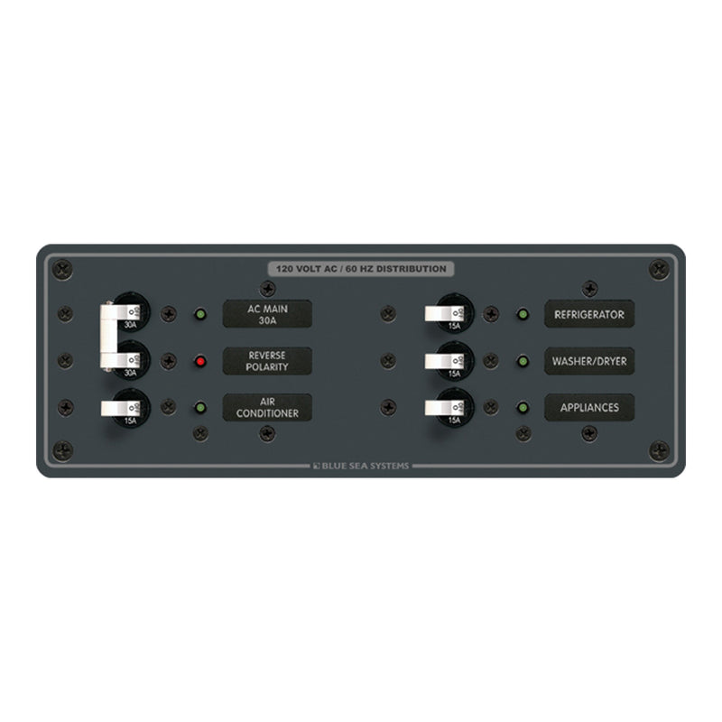 8099 AC Main +4 Positions Toggle Circuit Breaker Panel  (White Switches)