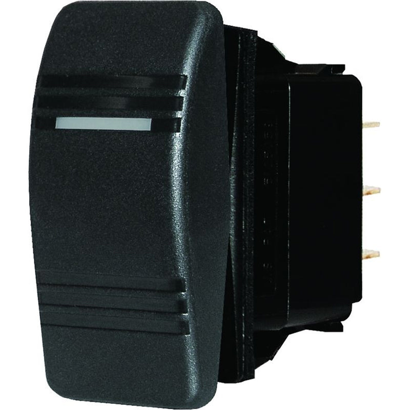 8288 Water Resistant Contura III Switch - DPST OFF-(ON) - Black