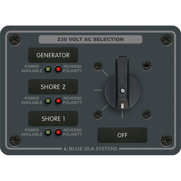 8358 AC Rotary Switch Panel 30 Ampere 3 Positions + OFF, 2 Pole