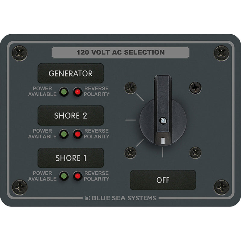 8366 AC Rotary Switch Panel 30 Ampere 3 Positions + OFF, 2 Pole