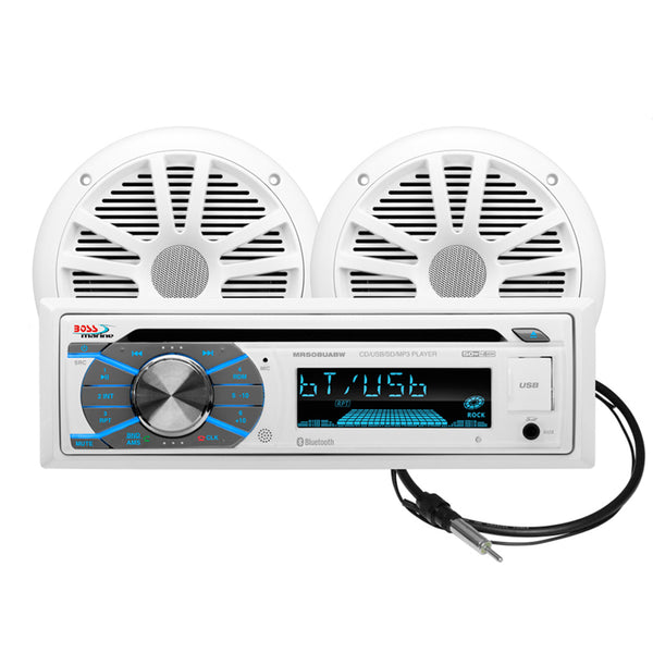 MCK508WB.6 Marine Stereo & 6.5" Speaker Kit - White