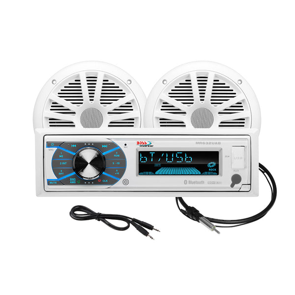MCK632WB.6 Marine Stereo & 6.5" Speaker Kit - White