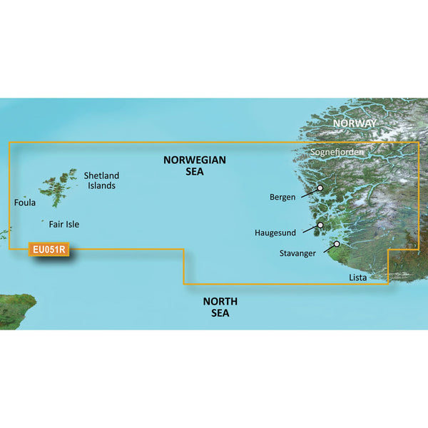 Garmin BlueChart® g3 HD - HXEU051R - Lista - Sognefjorden - microSD™/SD™