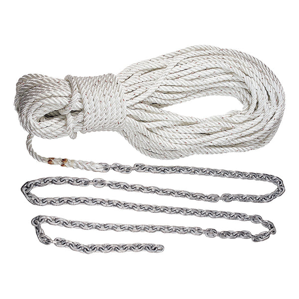 Lewmar Anchor Rode 15’ 5/16” G4 Chain w/300’ 1/2” Rope