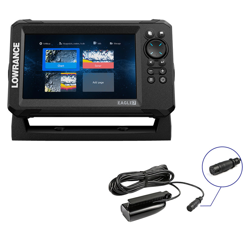 Lowrance Eagle 7 w/SplitShot T/M Transducer & Inland Charts