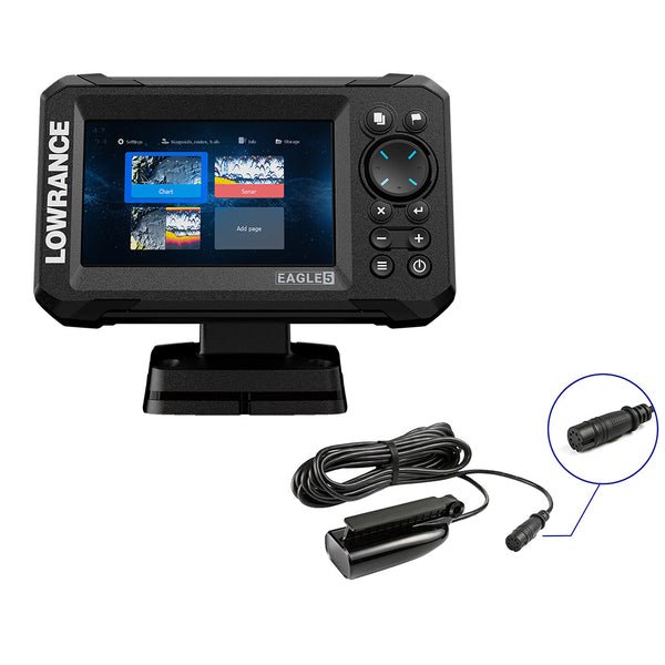 Lowrance Eagle 5 Combo - SplitShot Transducer w/C-MAP Charts