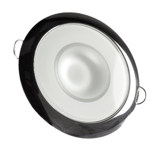 Lumitec Mirage - Flush Mount Down Light - Glass Finish/Polished SS Bezel - 2-Color White/Blue Dimming