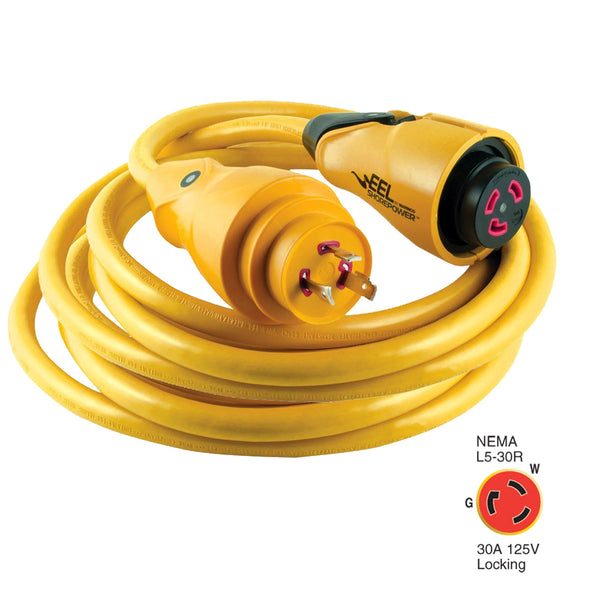 CS30-25 EEL 30A 125V Shore Power Cordset - 25' - Yellow