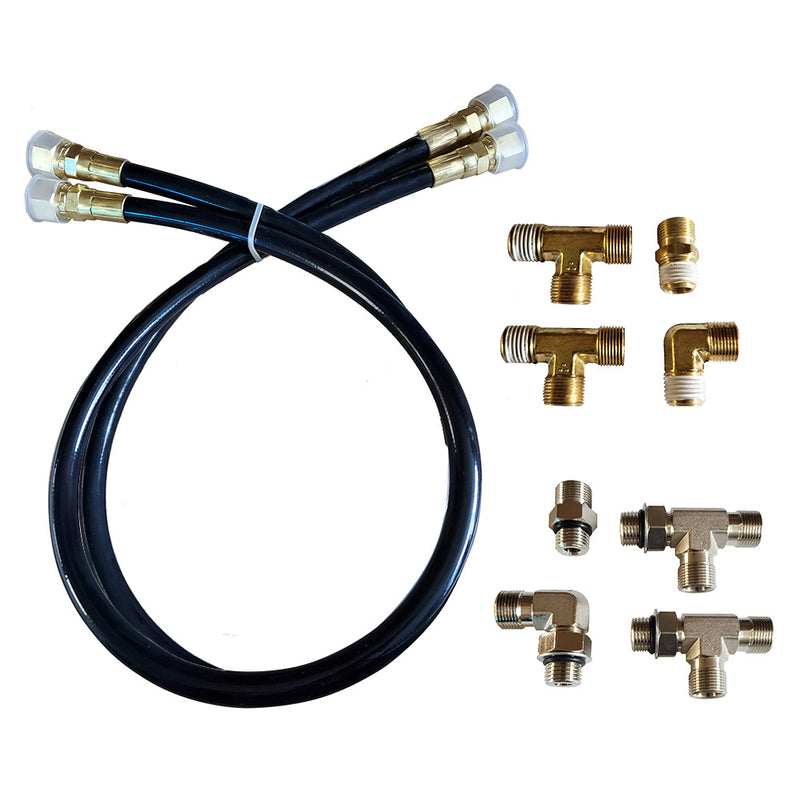 Octopus 30" Hose & Fitting Kit Including Orb & NPT Helm Fittings