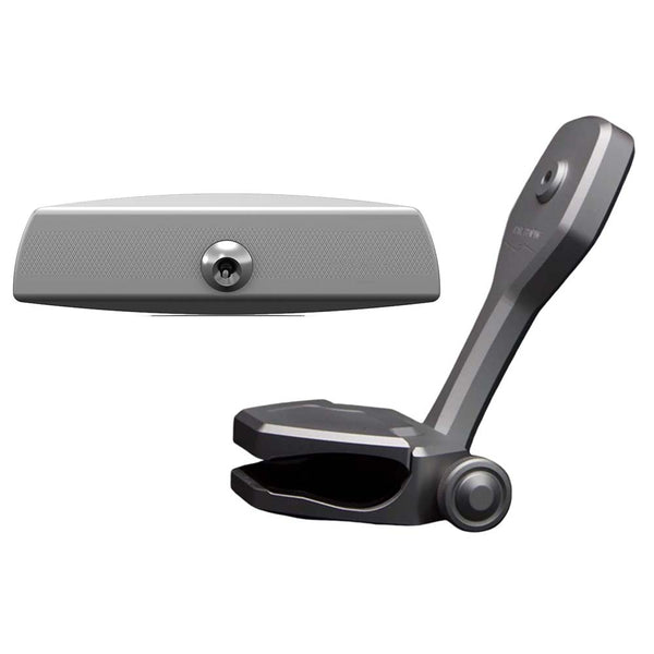 PTM Watersports Mirror/Bracket Kit w/VR-140 Elite Mirror & ZXR-361 (Titanium Grey)