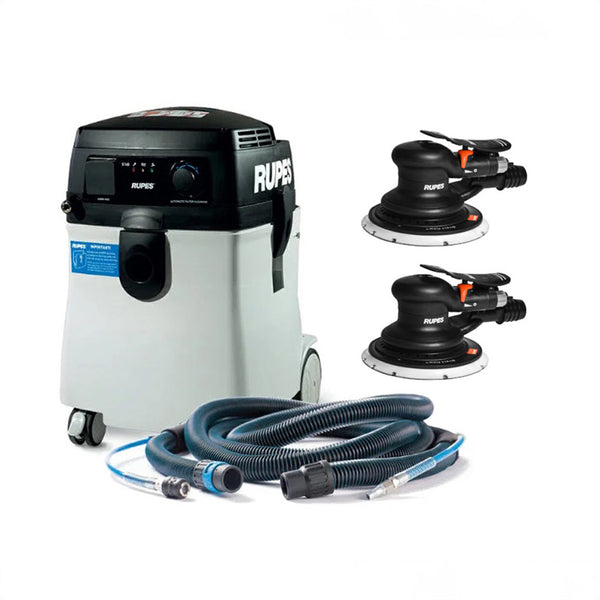 RUPES S245 Portable Vacuum Long Hose Kit w/(1) RH356A & (1) RH359A Skorpio Sander