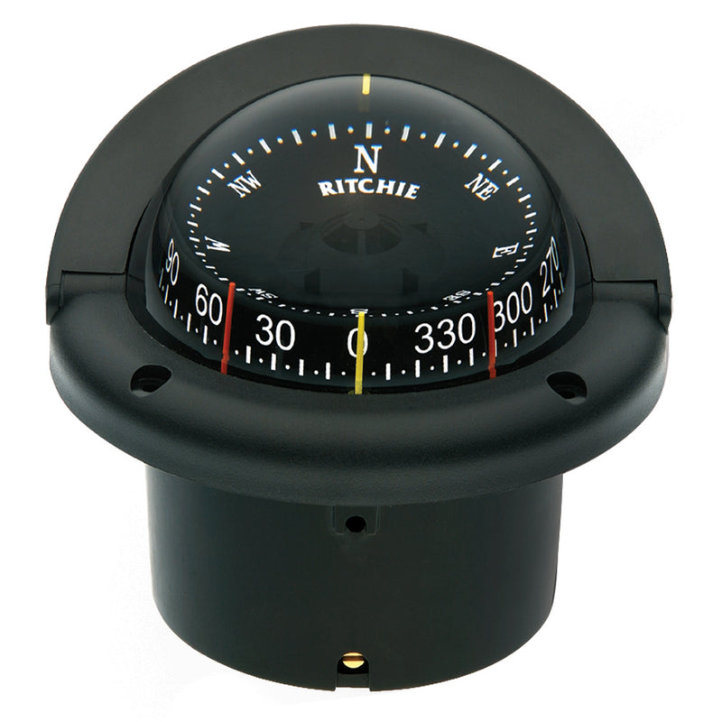 HF-743 Helmsman Combidial Compass - Flush Mount - Black