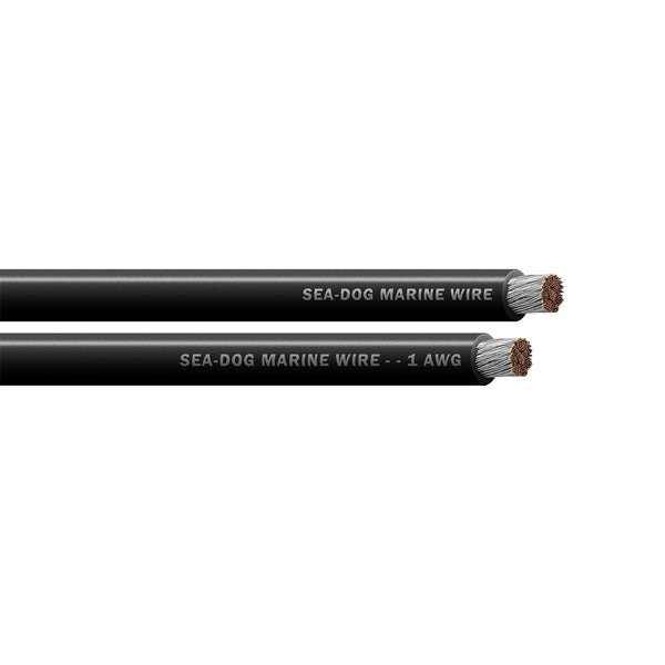 Sea-Dog 1 AWG Black Battery Cable - 100'