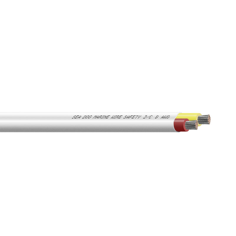 Sea-Dog 8/2 AWG Flat Duplex Safety Wire Red/Yellow - 50'