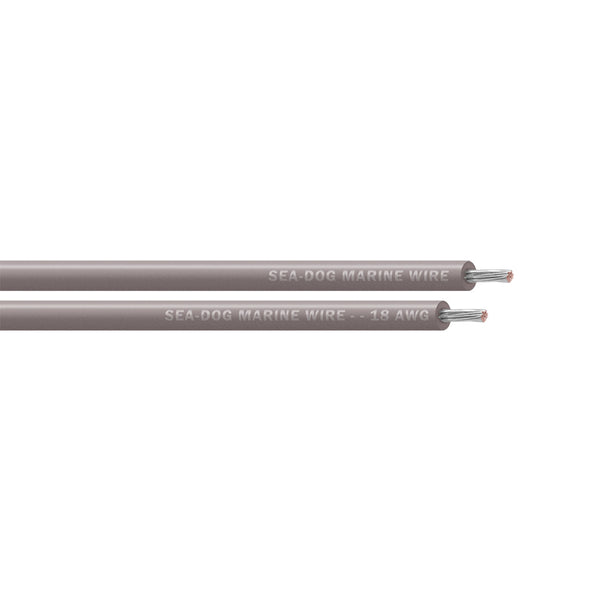 Sea-Dog 18 AWG Grey Primary Wire - 25'