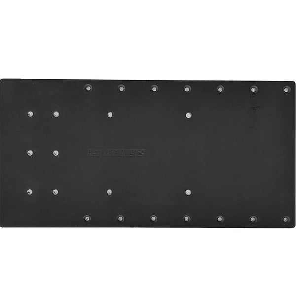 Sea Brackets 20" Straight Trolling Motor Plate f/Minn Kota Quest - Black