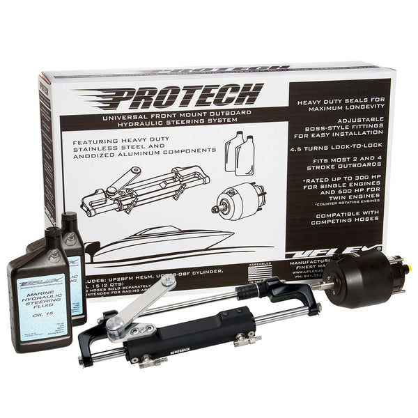 PROTECH 2.1 Front Mount OB Hydraulic System - Includes UP28 FM Helm Oil & UC128-TS/2 Cylinder - No Hoses